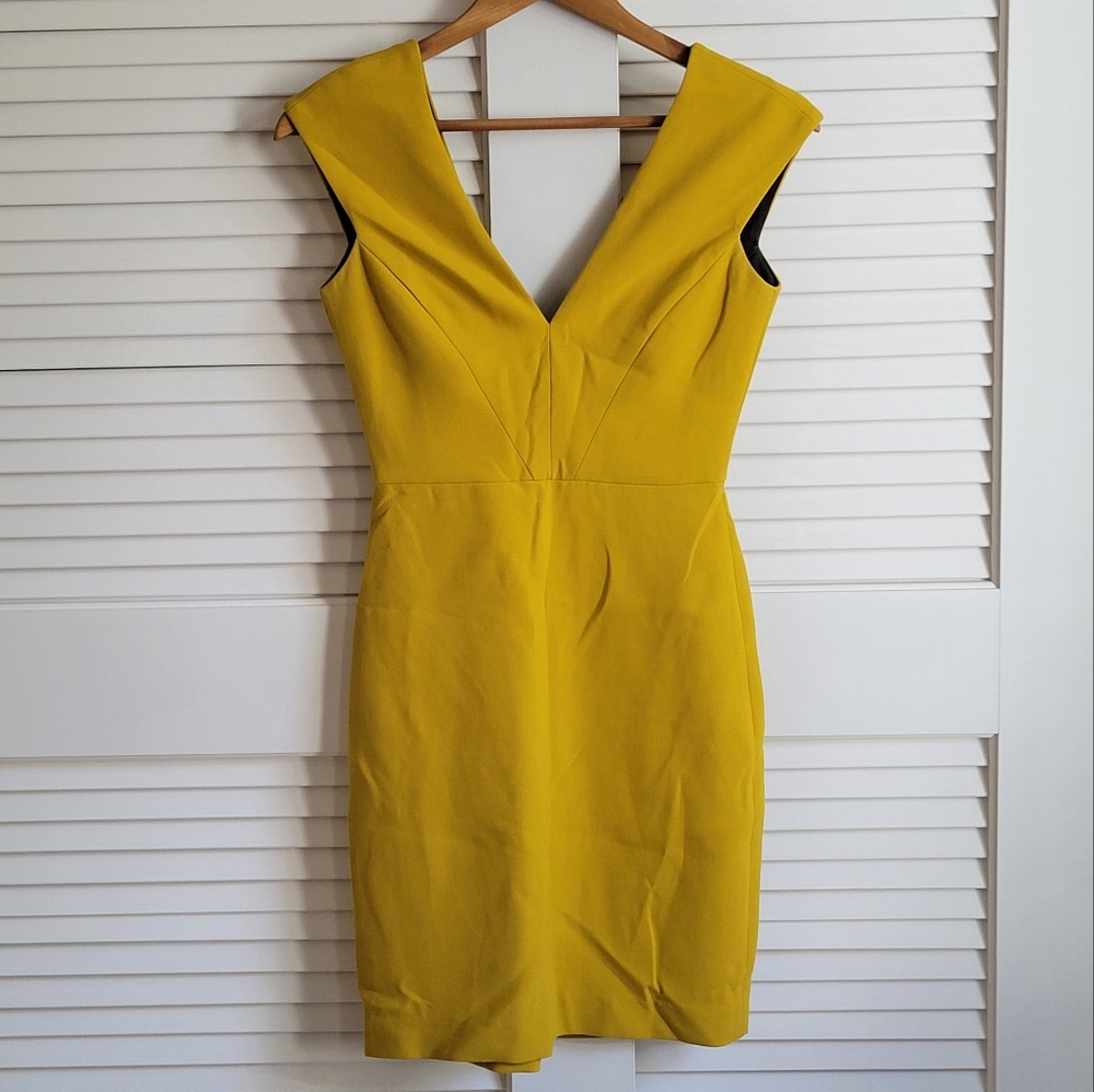 ZARA Yellow Pencil Dress XS